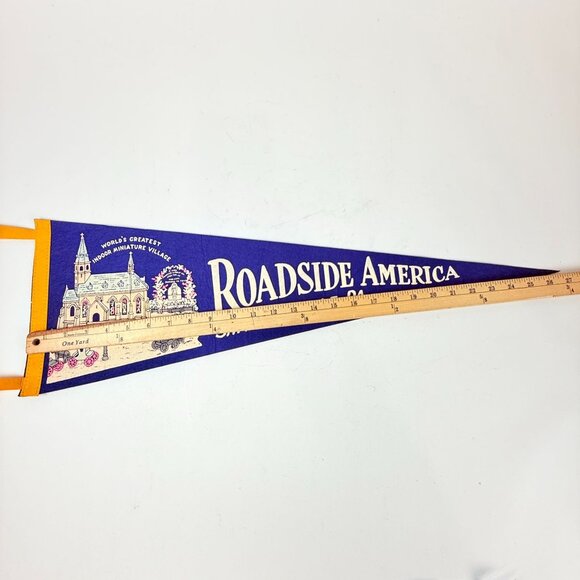 Roadside America Shartlesville PA Felt Pennant 27" Vintage Souvenir Memorabilia - Picture 5 of 8